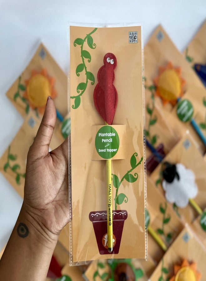 تالي أقلام رصاص تالي قابلة للزراعة مع غطاء - مجموعة من 5 أقلام | صديقة للبيئة | مثالية للأطفال والطلاب | للأفراد المهتمين بالبيئة | تتميز بقلم رصاص فريد من نوعه مملوء بالبذور يمكن زراعته لينمو - Image 3